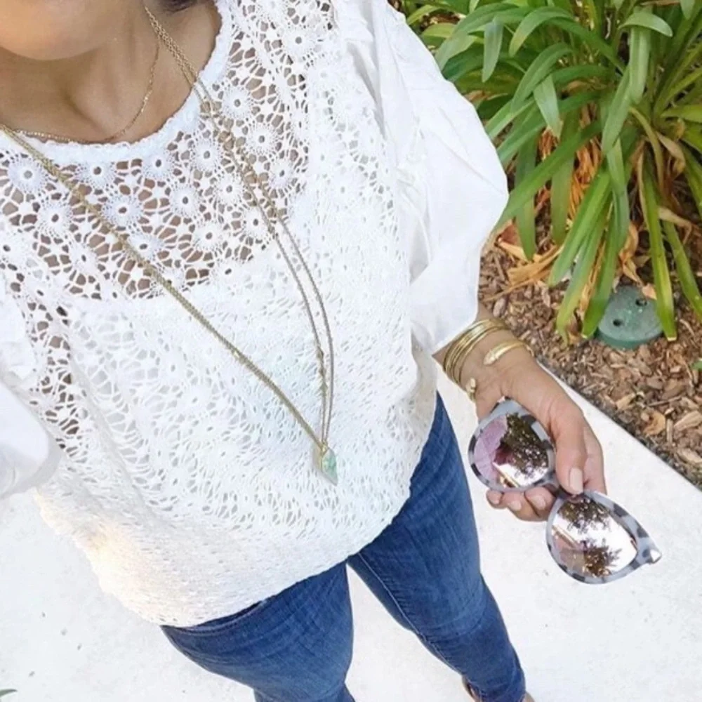 Stella & Dot | GOLD + Aqua Blue 3-in-1 Versatile Winona Layer Necklace - Picture 8 of 9